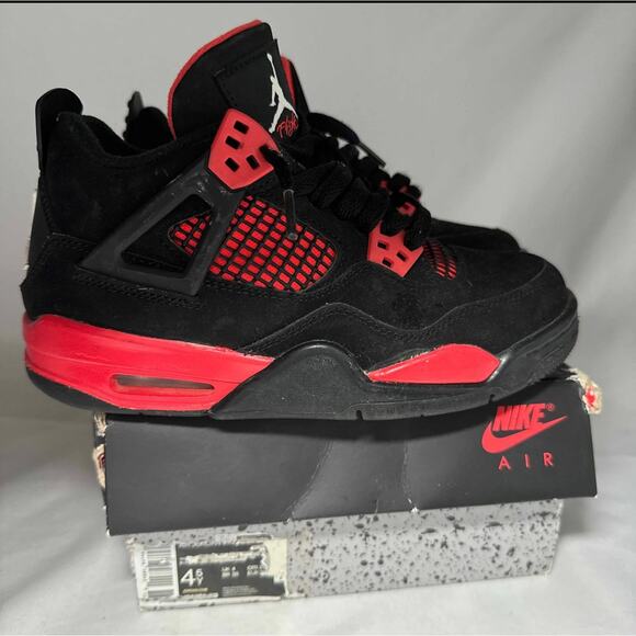 Size 4.5 - Nike Air Jordan 4 Retro GS Red Thunder Men's Shoes